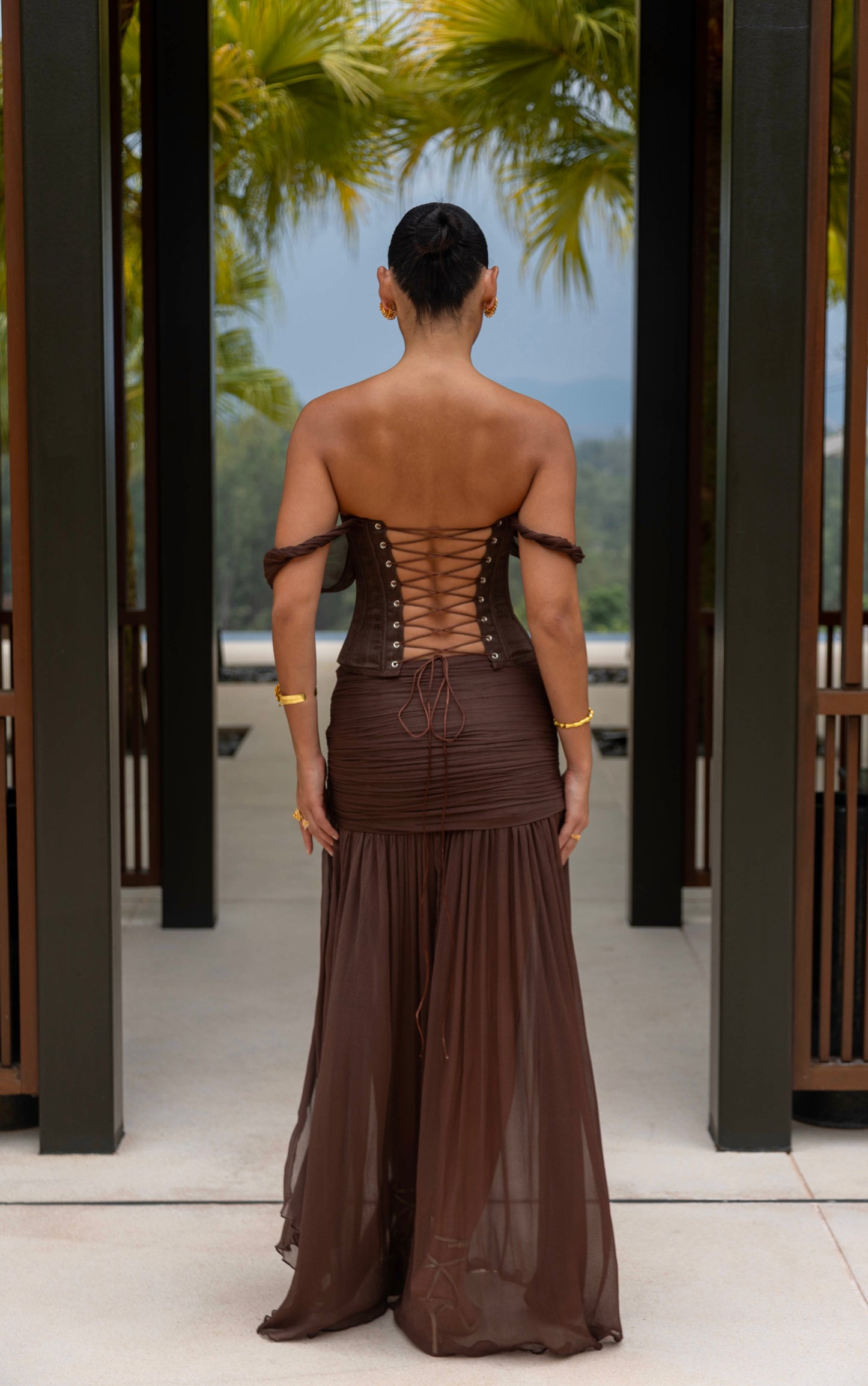 Sita Maxi Skirt Brown