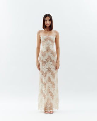 Laced Ballerina Maxi Dress Cream