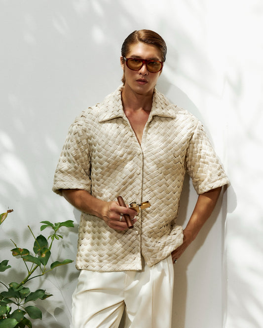 Nawa Weaved Shirt Ecru