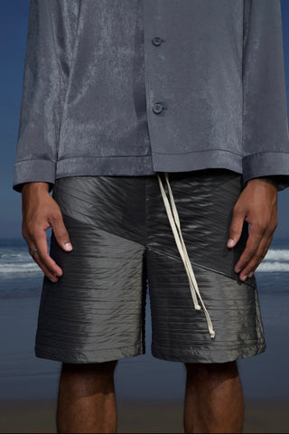 Marut Pleated Shorts Khaki