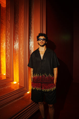 Fai Embellished Flame Shirt