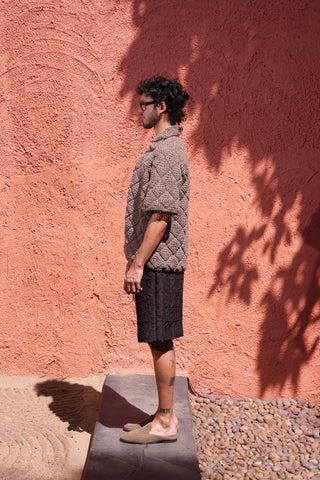 Phuwan Crochet Shirt Khaki