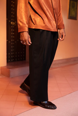 Khan Wool Trousers Black