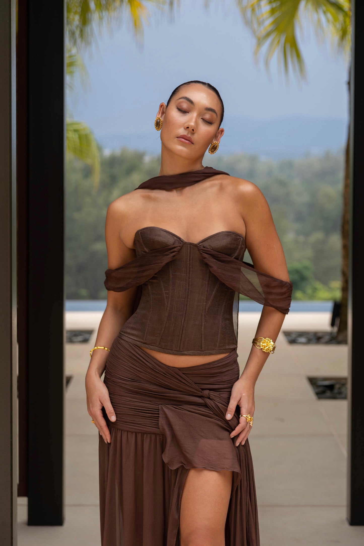 Saneha Corset Brown