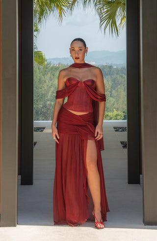 Sita Maxi Skirt Red
