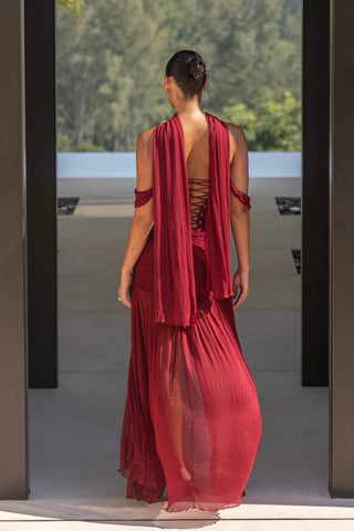 Sita Maxi Skirt Red