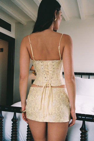Busaba Silk Mini Skirt Yellow