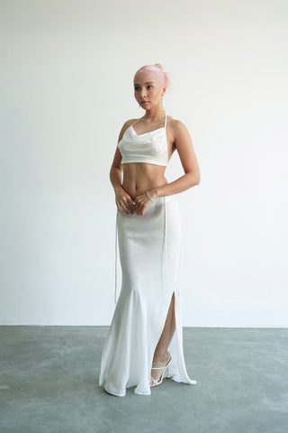 Pearl Cowl Halter Top