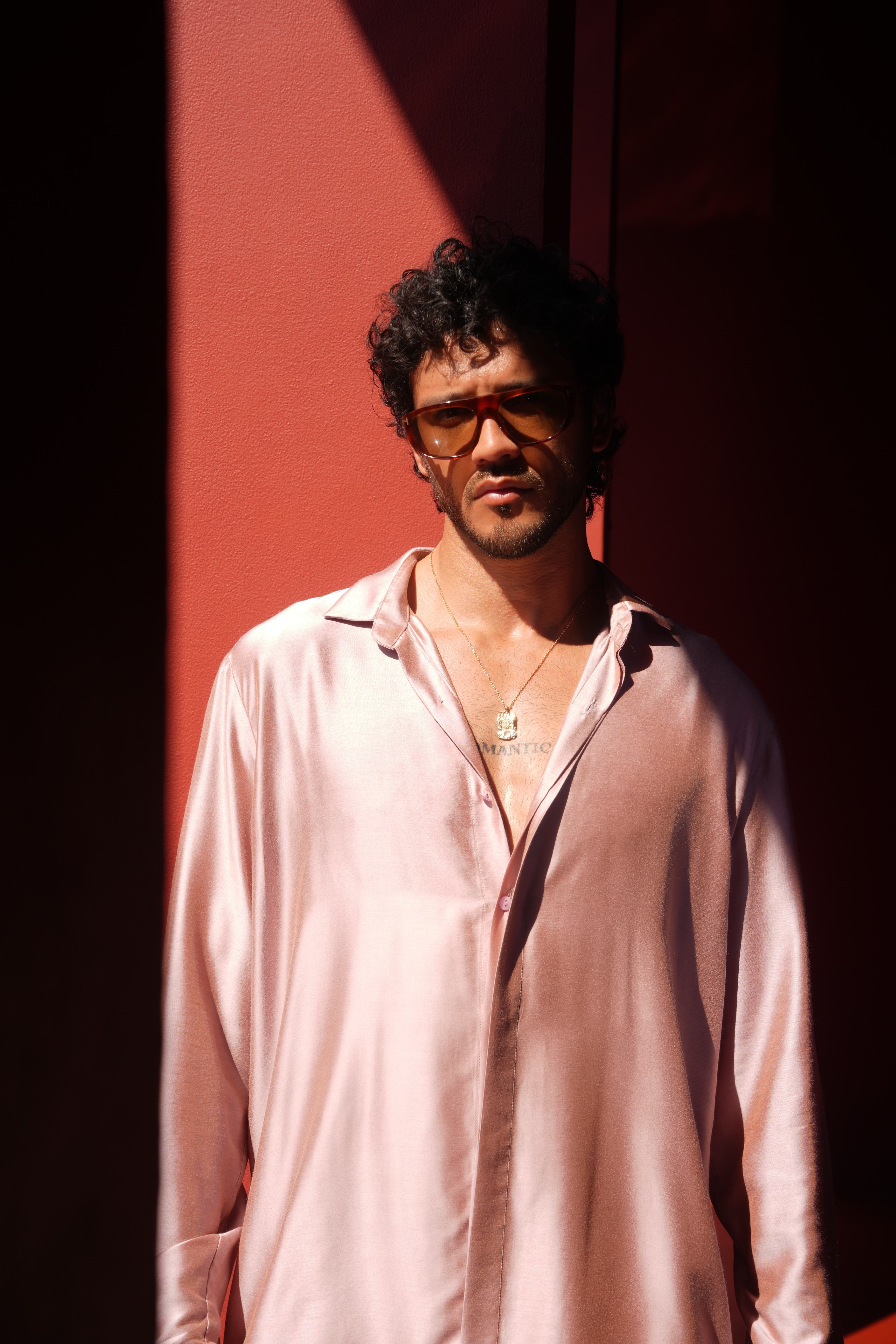 Aman Silk Shirt Blush