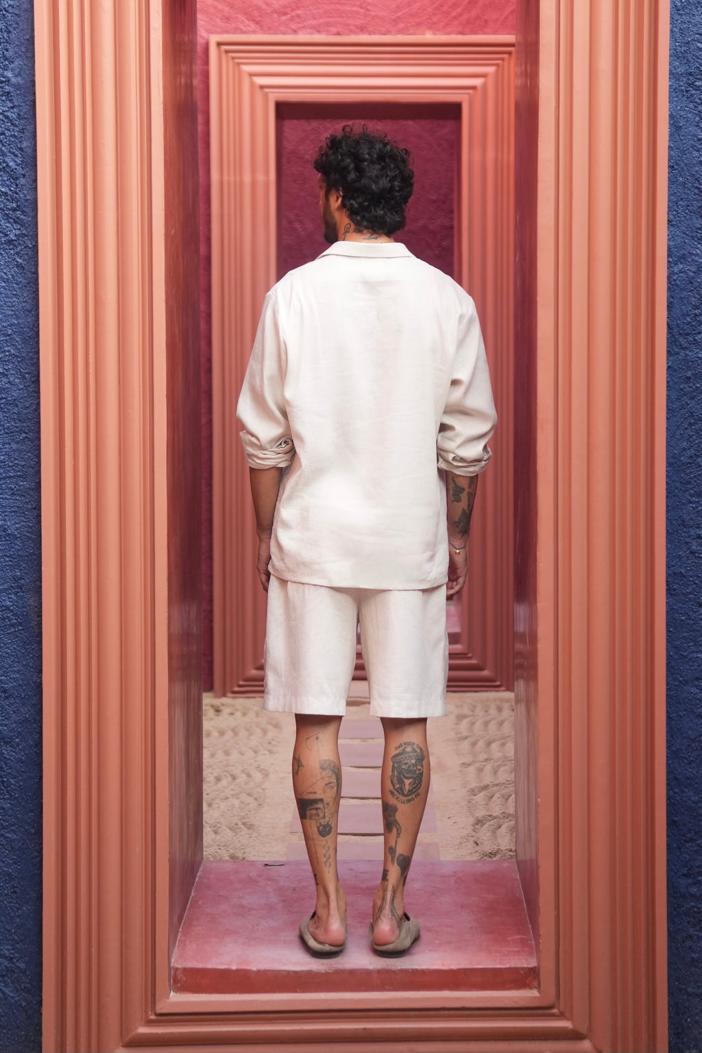 Aman Silk Shirt Beige