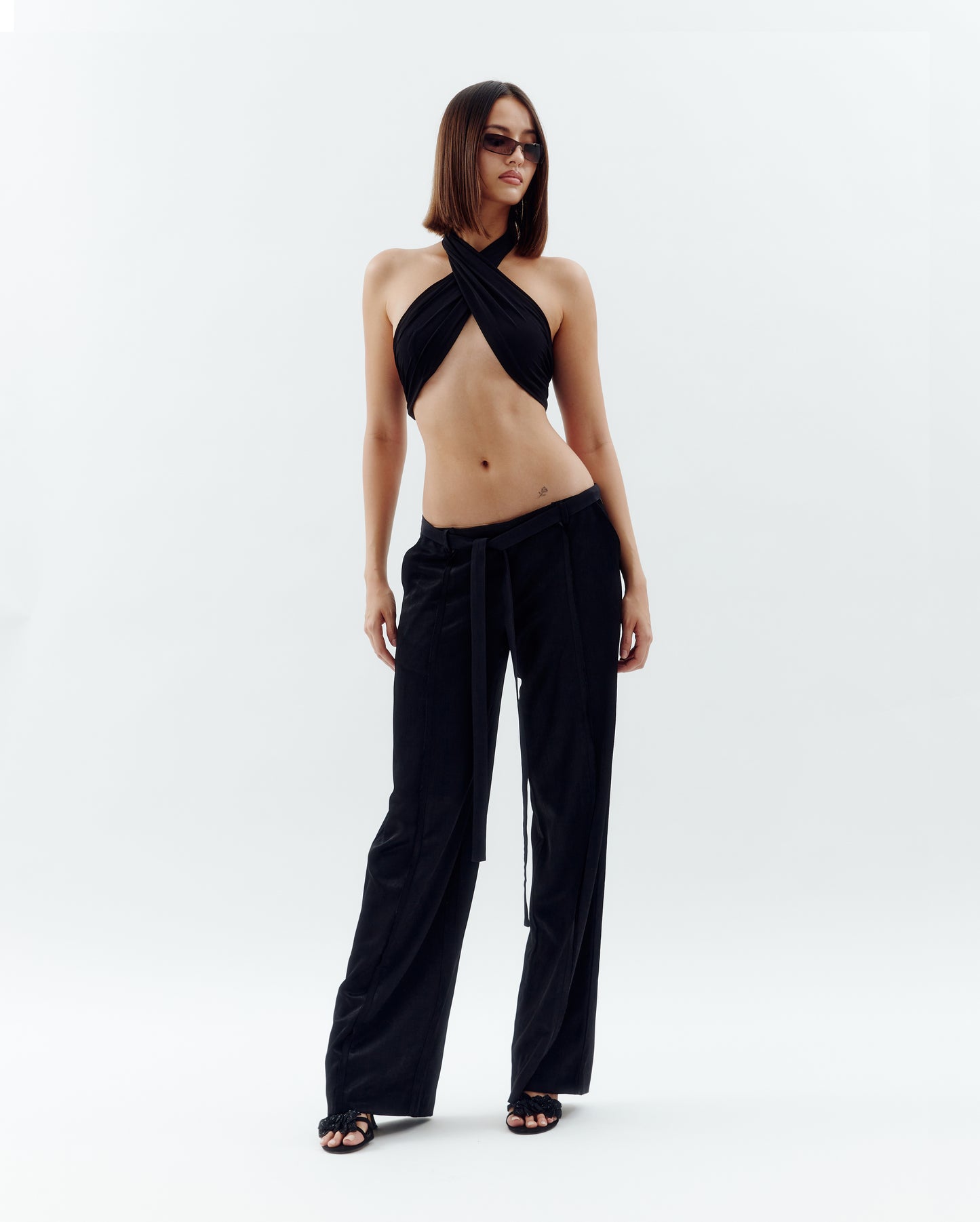 Low-Rise Trousers - Black