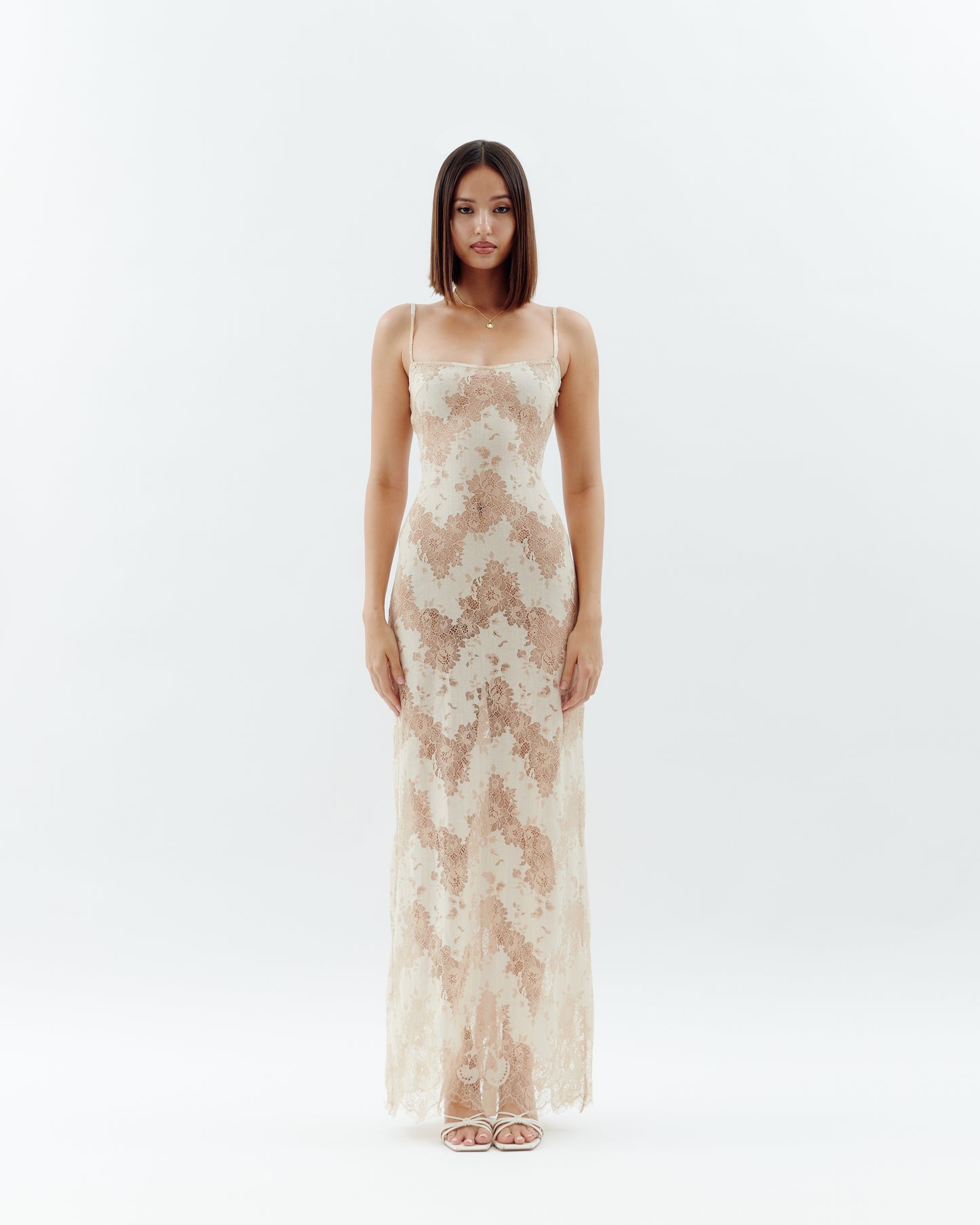 Laced Ballerina Maxi Dress - Cream (Pre-Order)