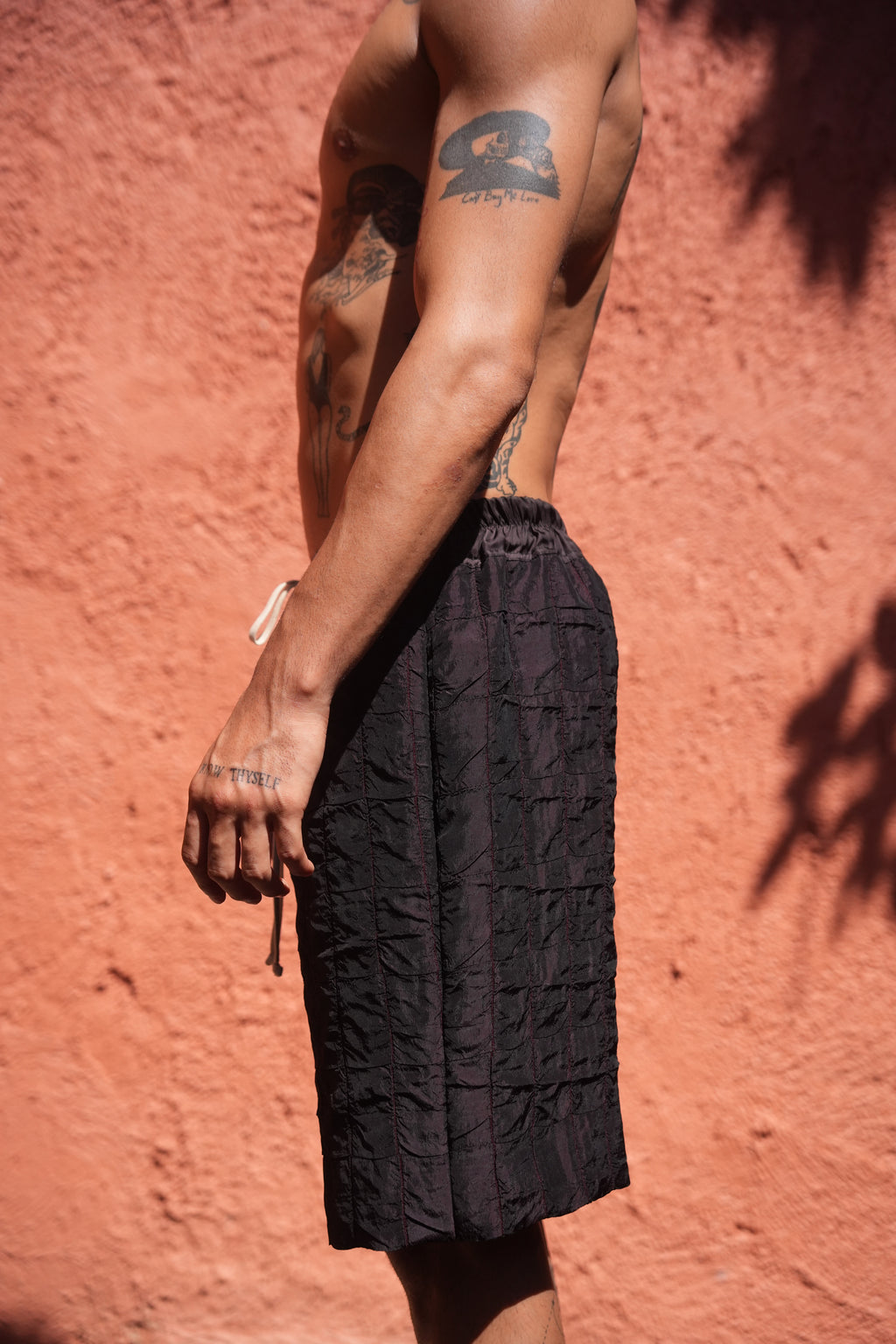 Rin Croc Shorts Aubergine