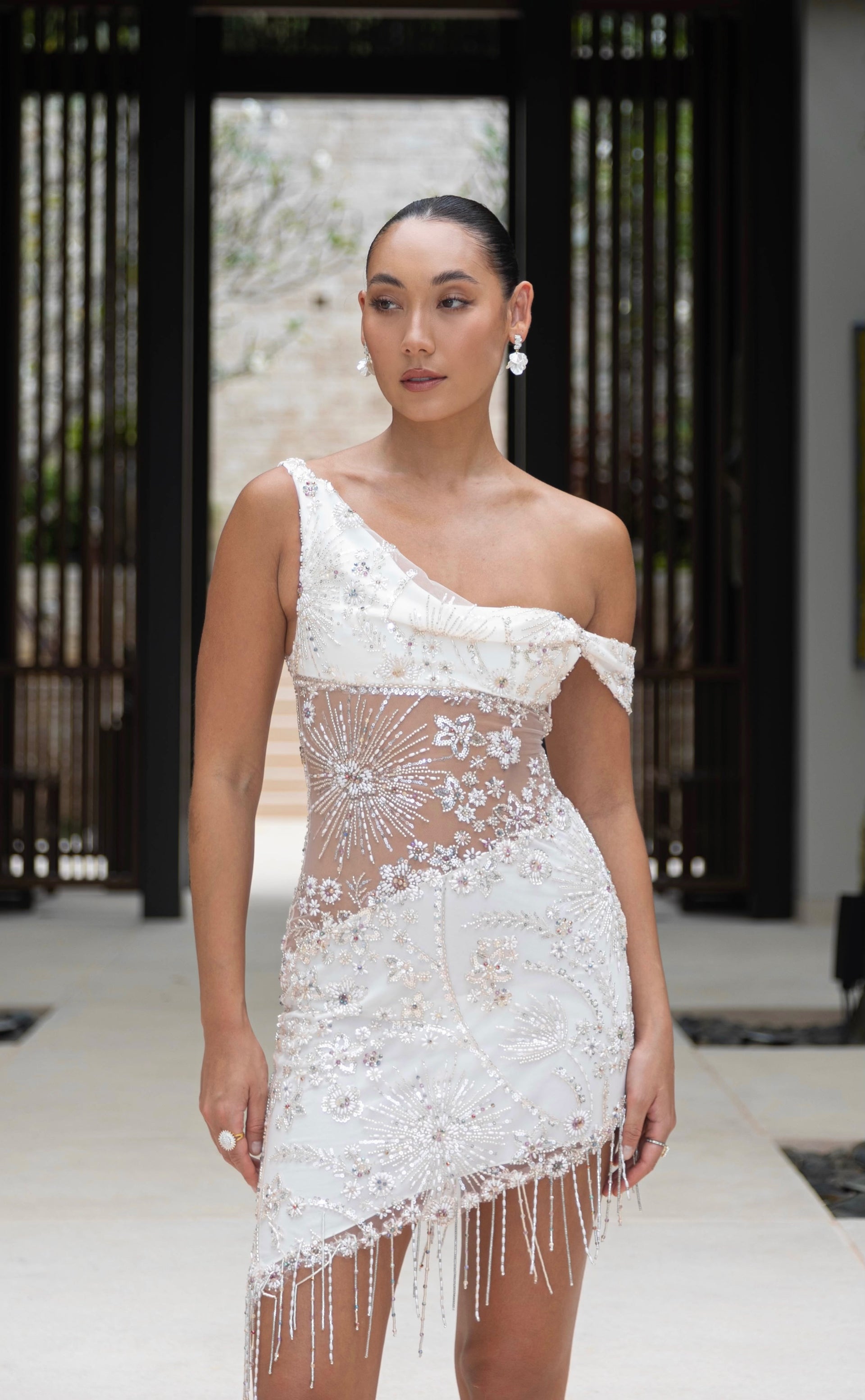 Amira Mini Dress White  Sana