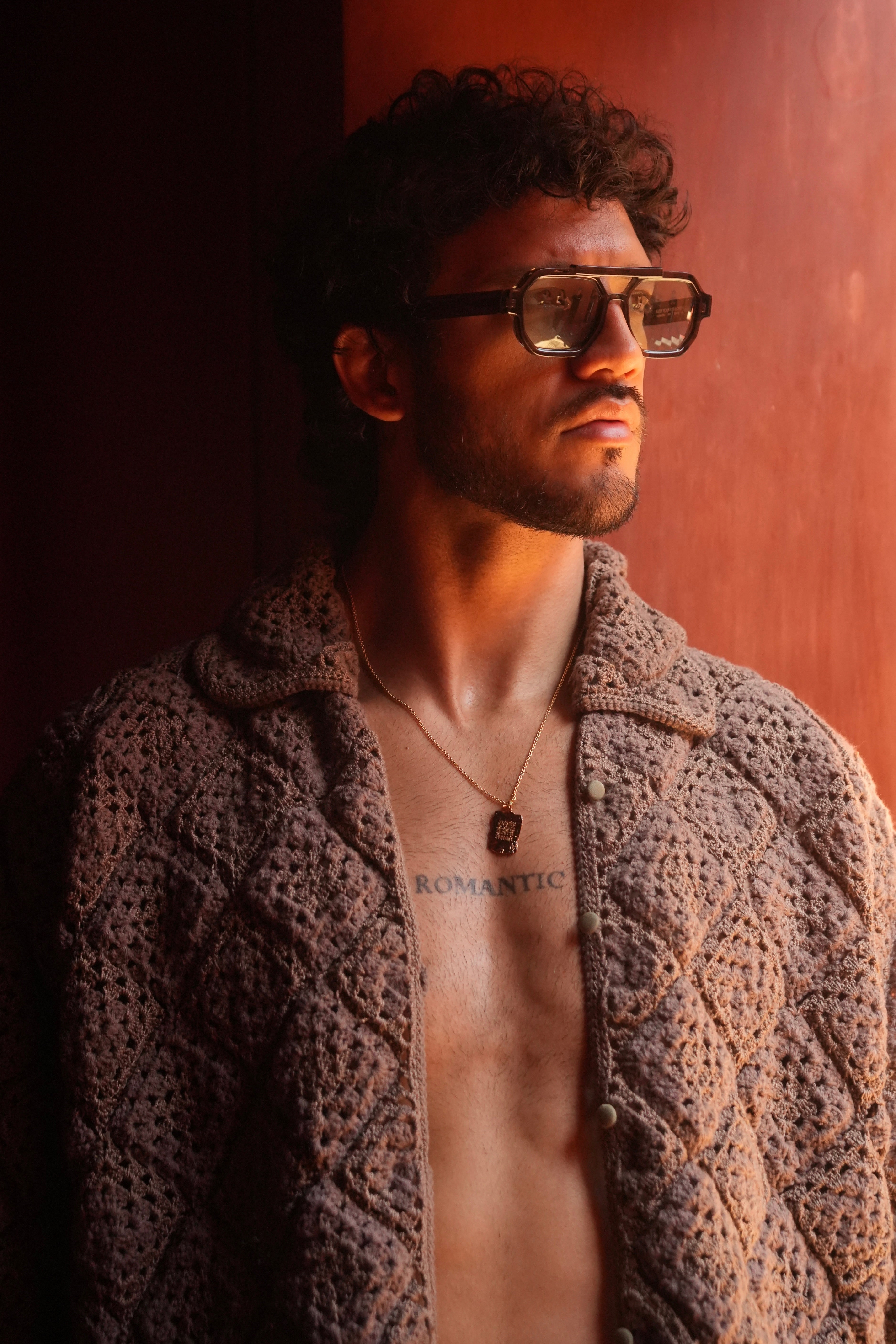 Phuwan Crochet Shirt Khaki