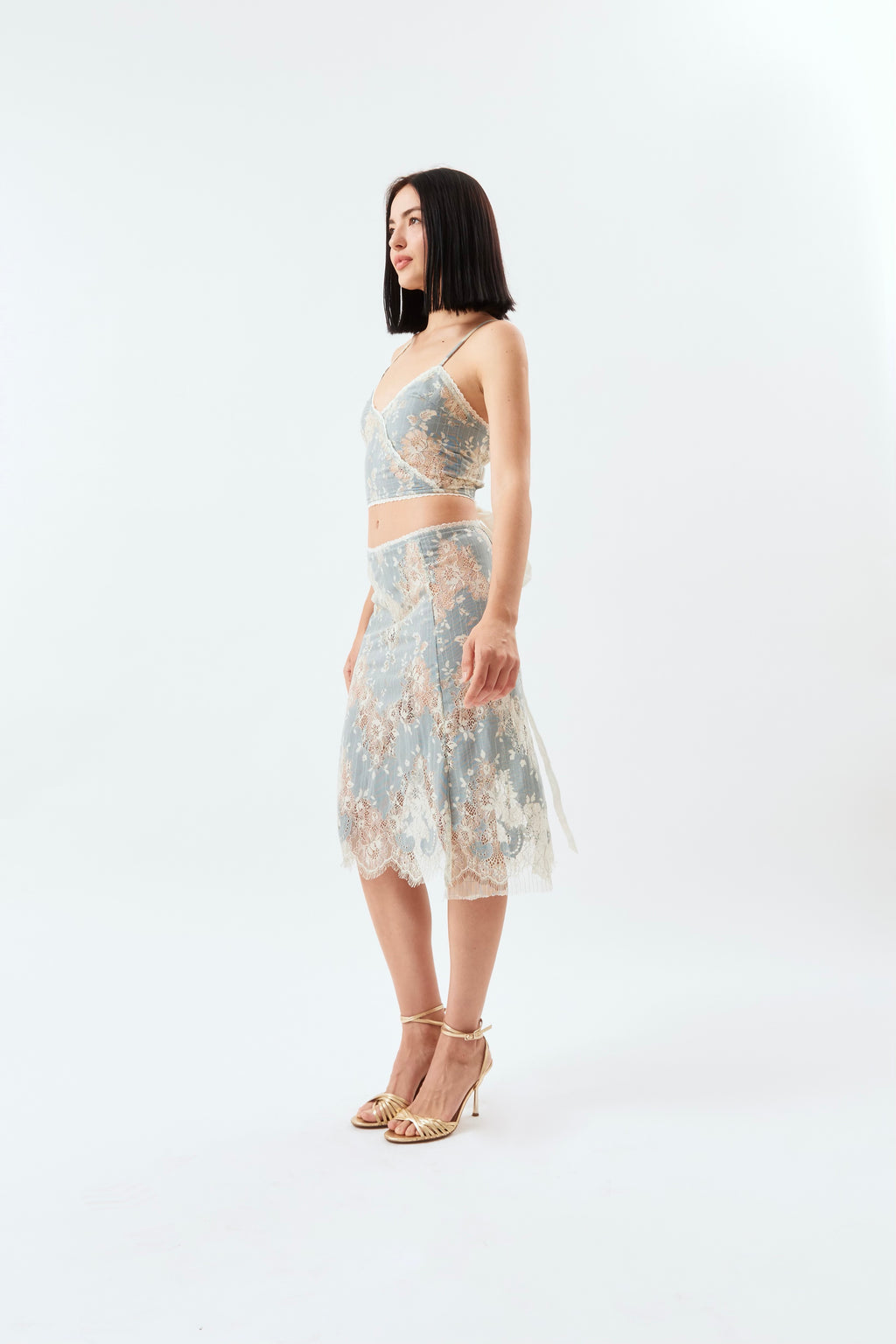 Laced Ballerina Skirt - Baby Blue