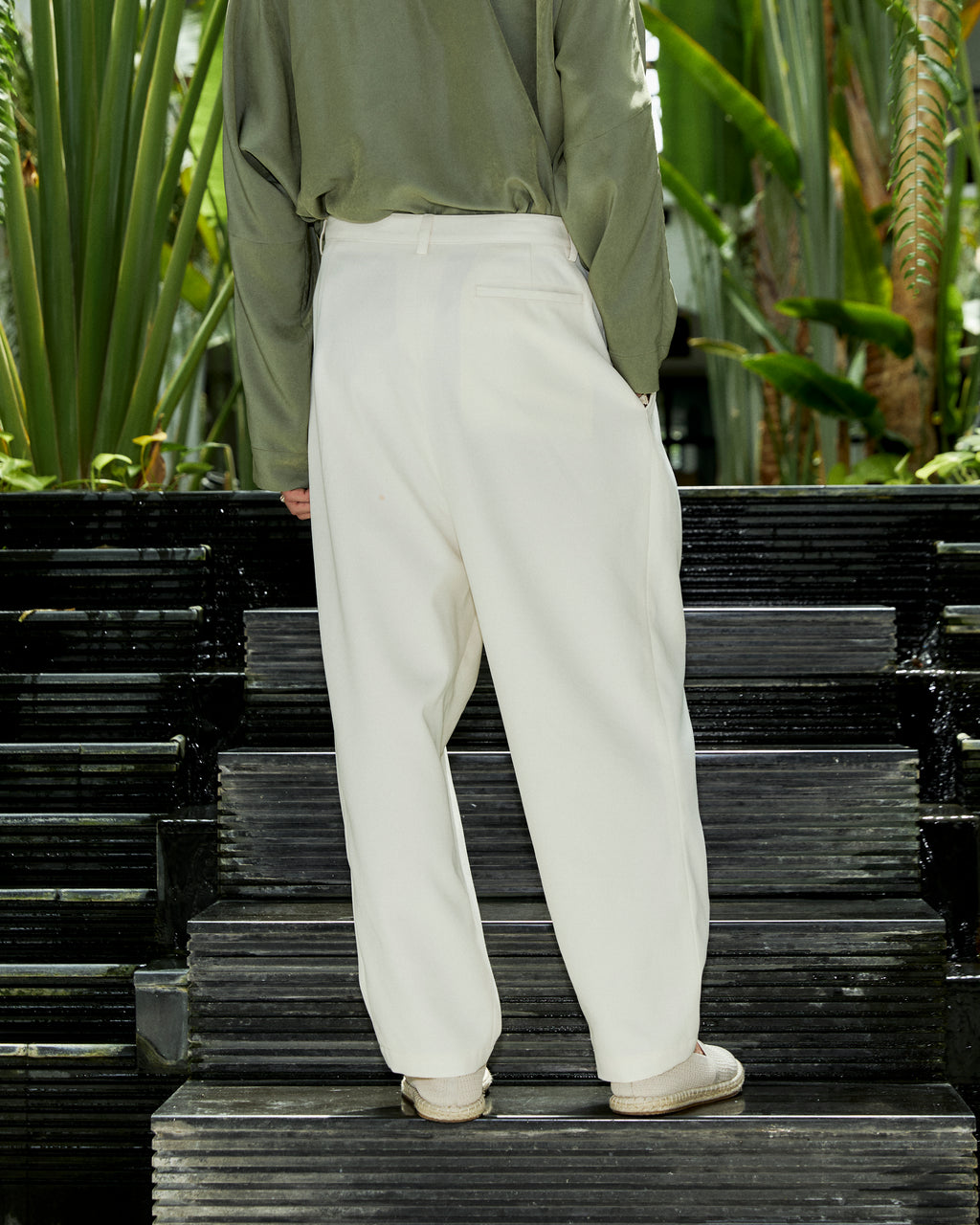 Panwa Pleated Trouser Ecru