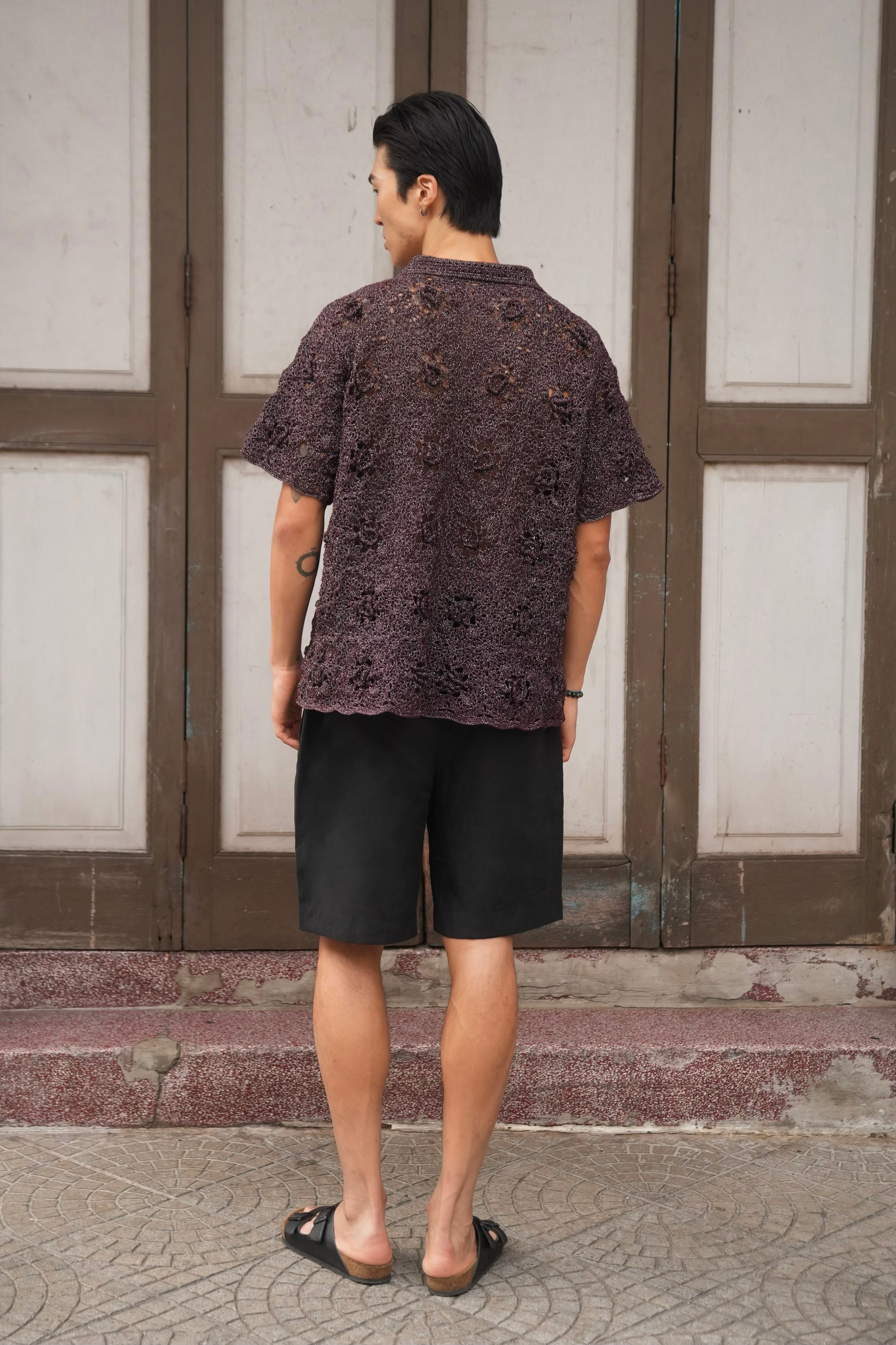 Surin Linen Shorts Black