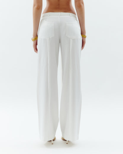 Low-Rise Trousers - White