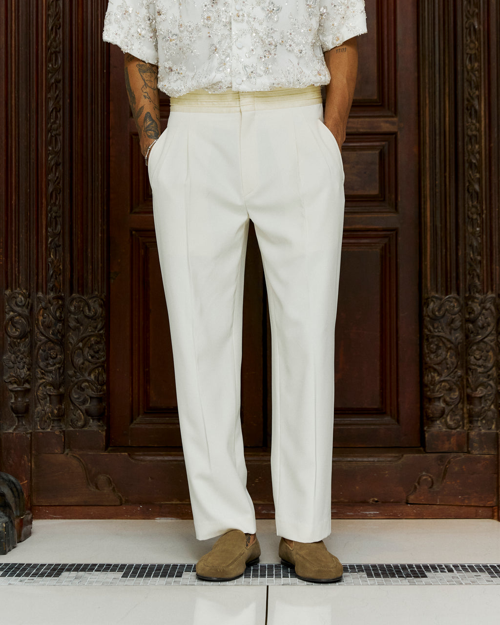 Chawi Tailored Trouser Ivory