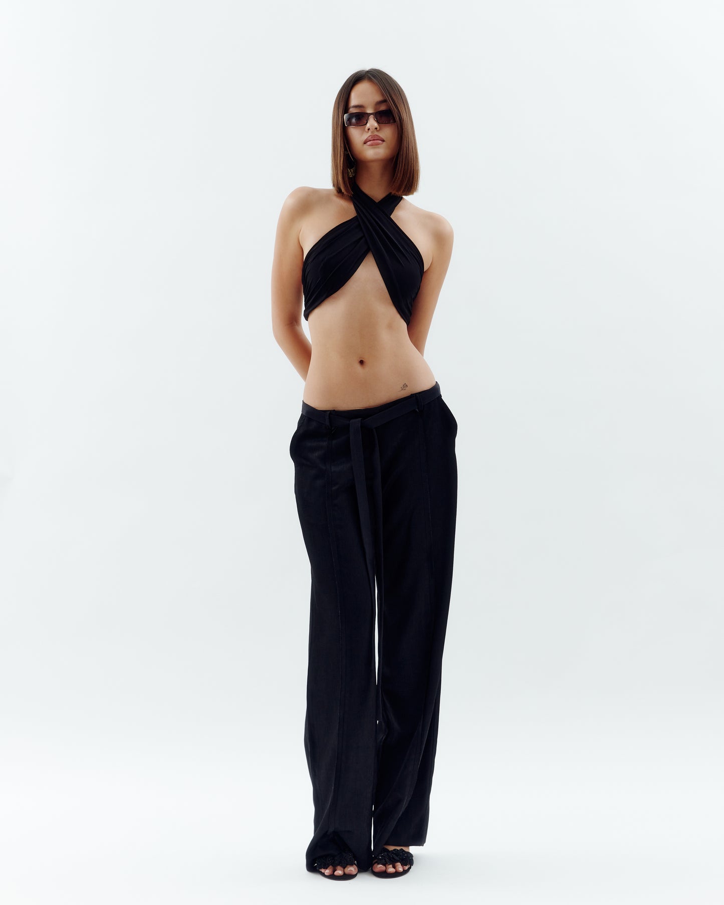 Low-Rise Trousers - Black