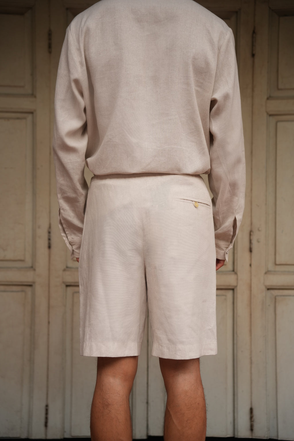 Surin Linen Shorts Beige