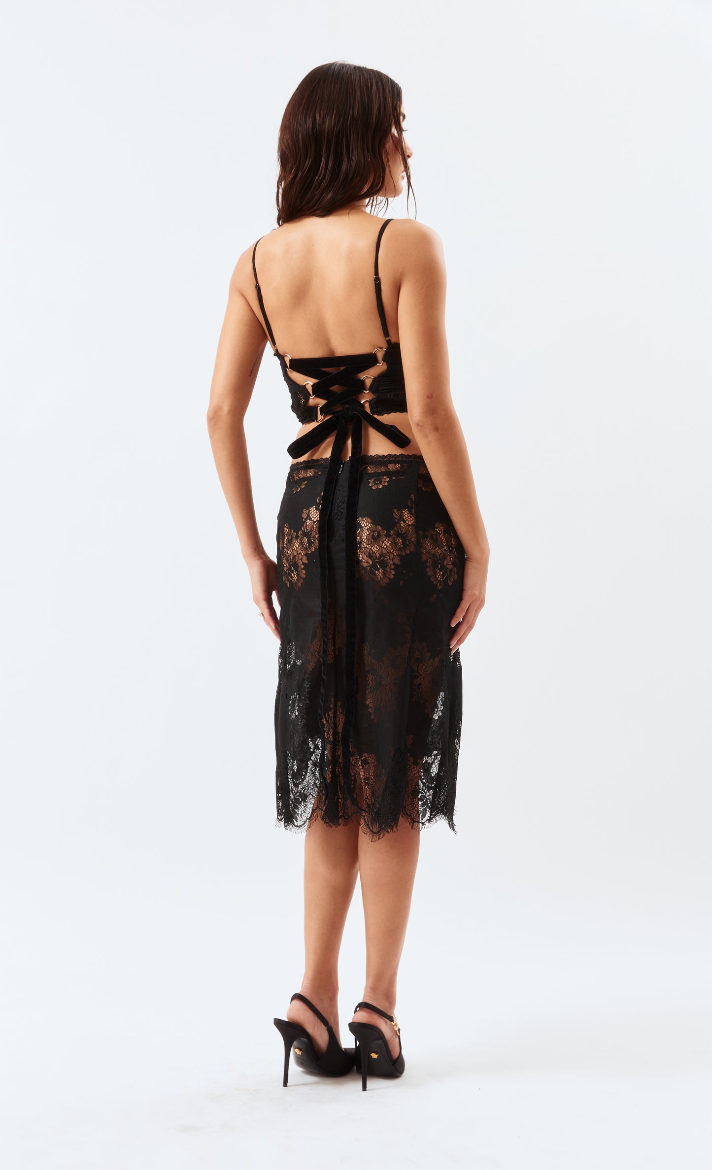 Laced Ballerina Skirt - Black