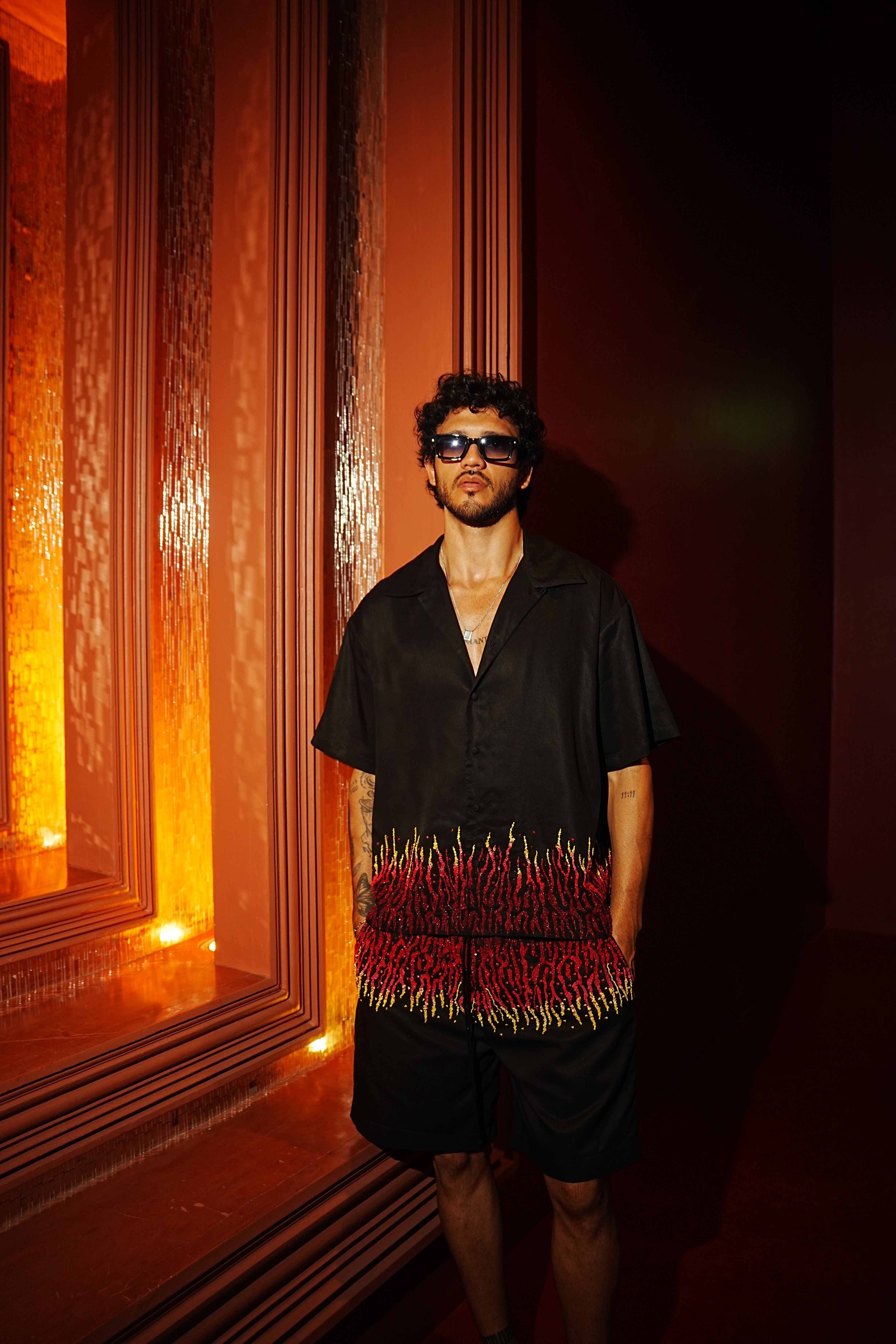 Fai Embellished Flame Shirt