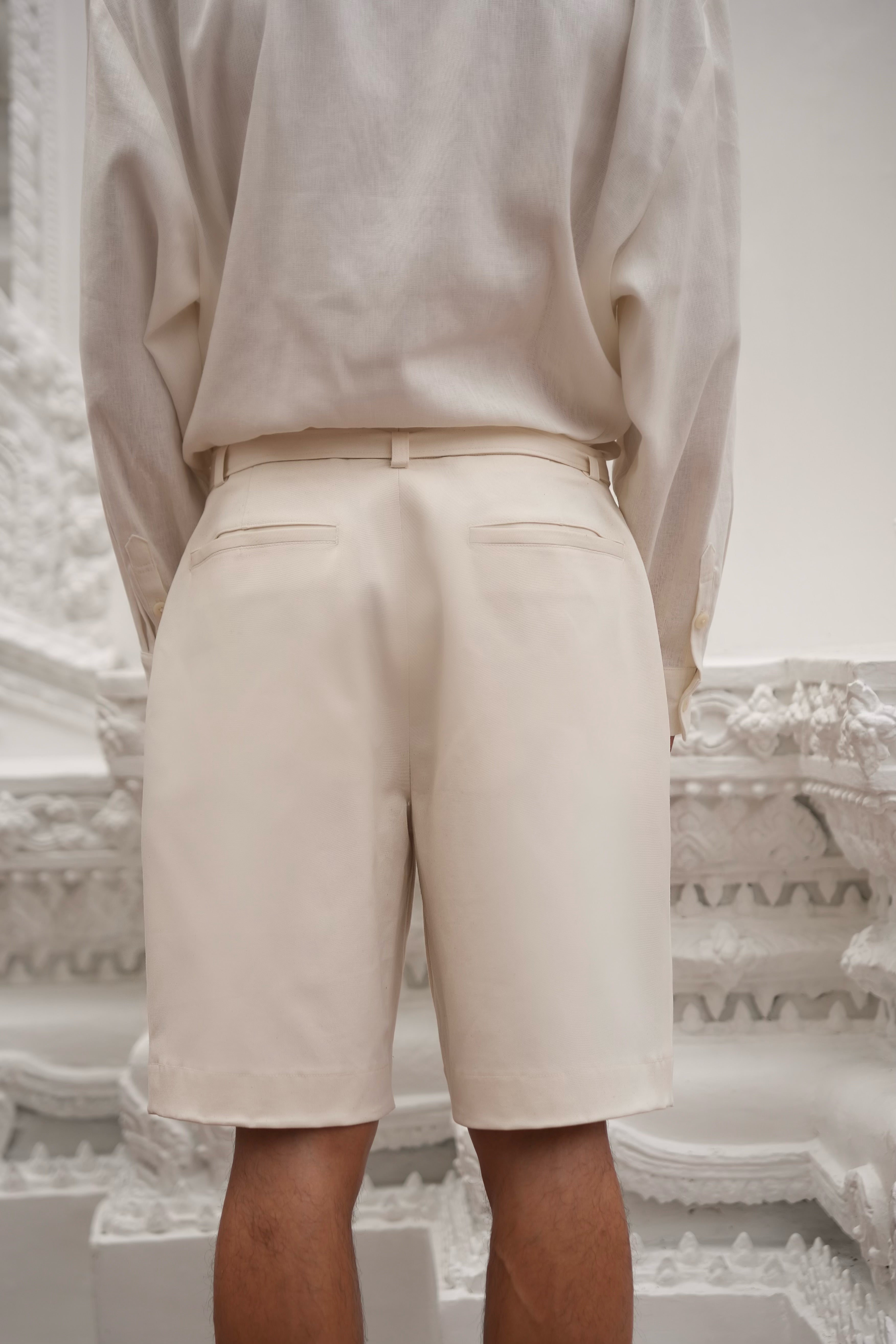 Thanin Belted Shorts Ecru