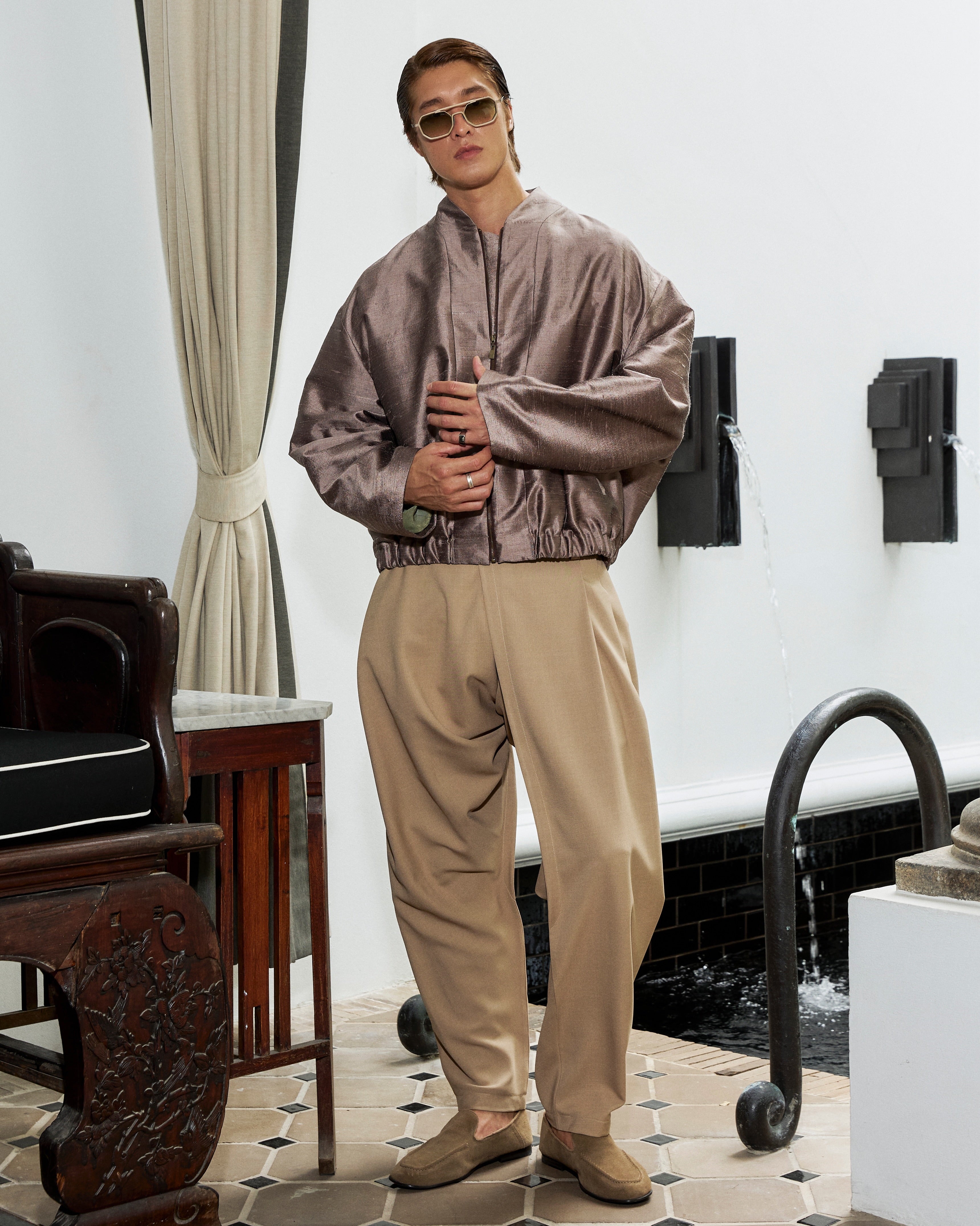 Jao Silk Jacket Brown