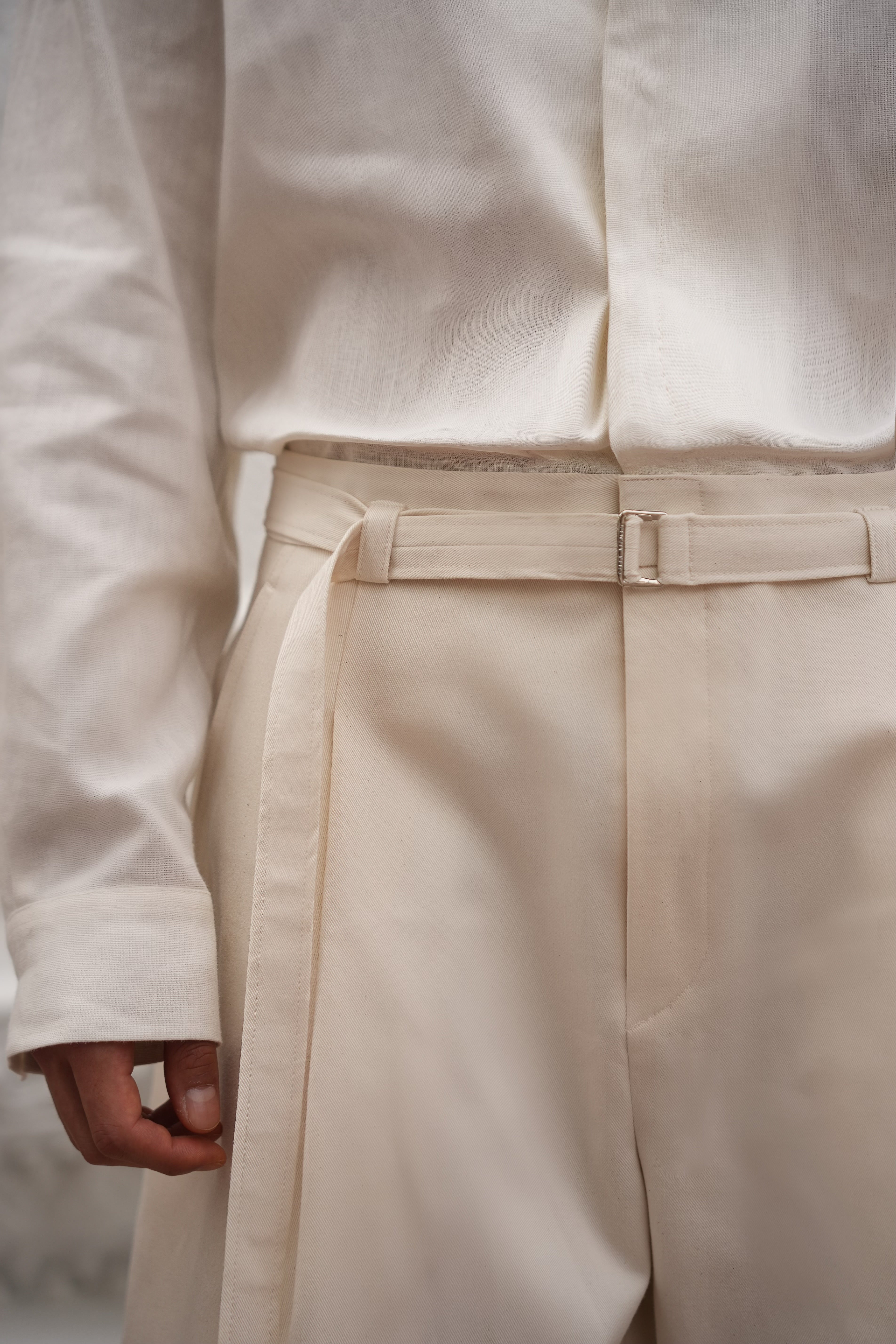 Thanin Belted Shorts Ecru