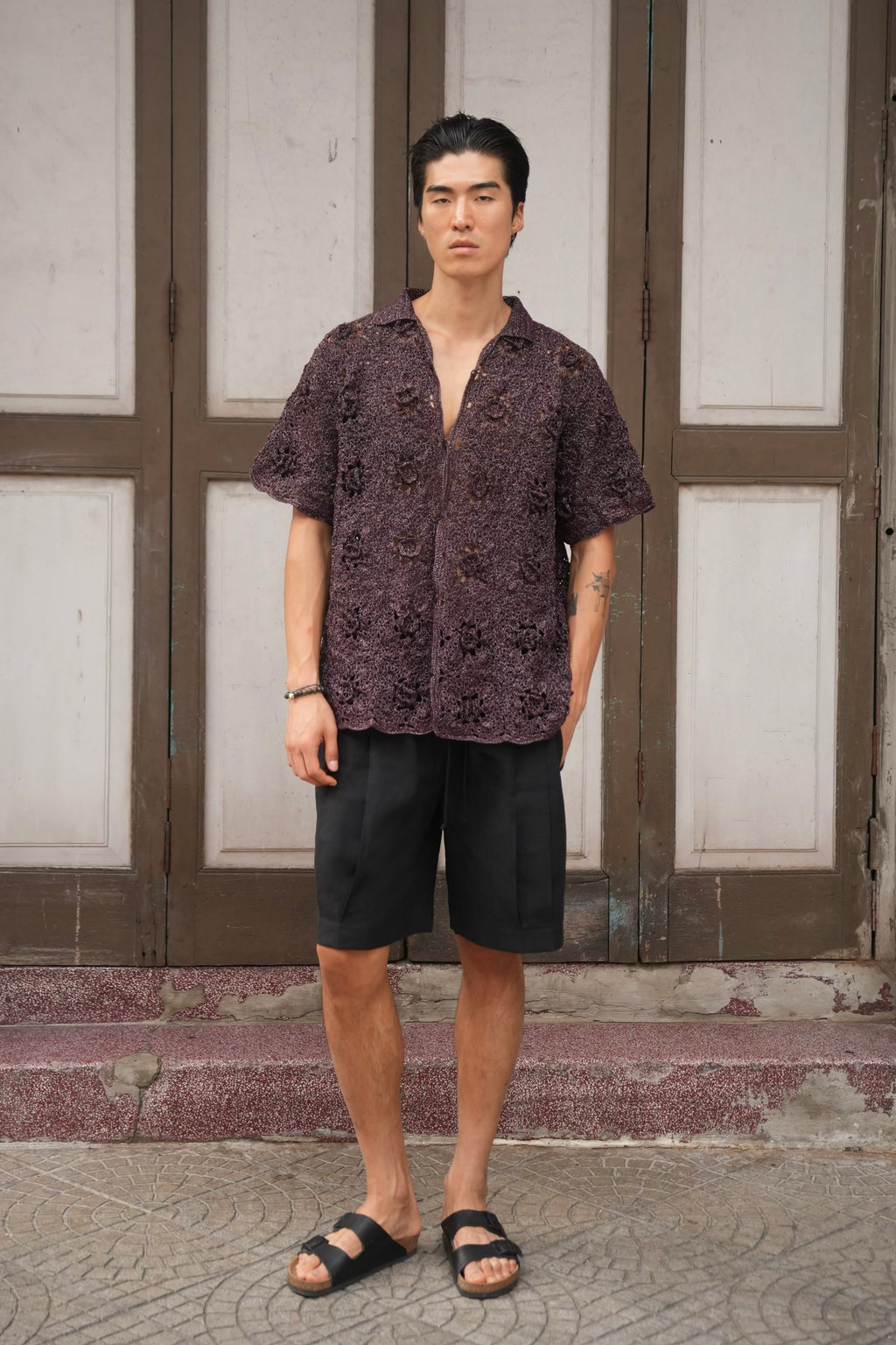 Surin Linen Shorts Black