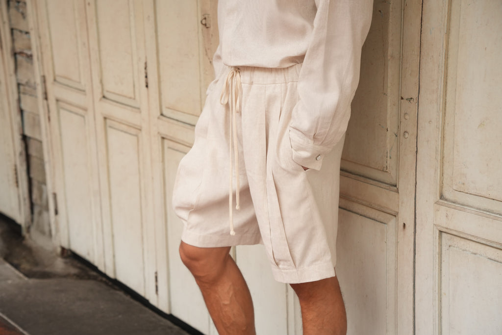 Surin Linen Shorts Beige