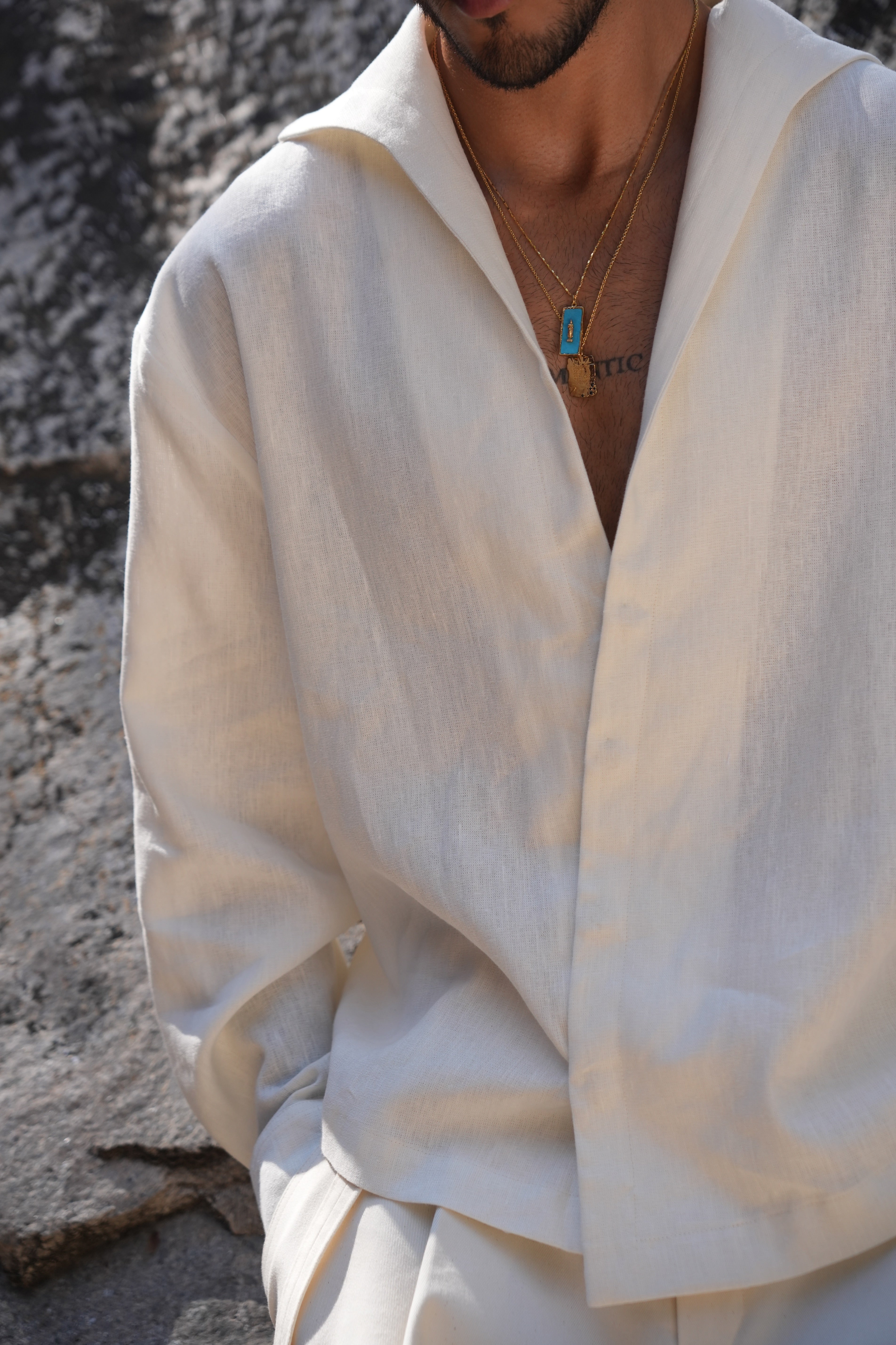 Bodin Linen Shirt Ivory