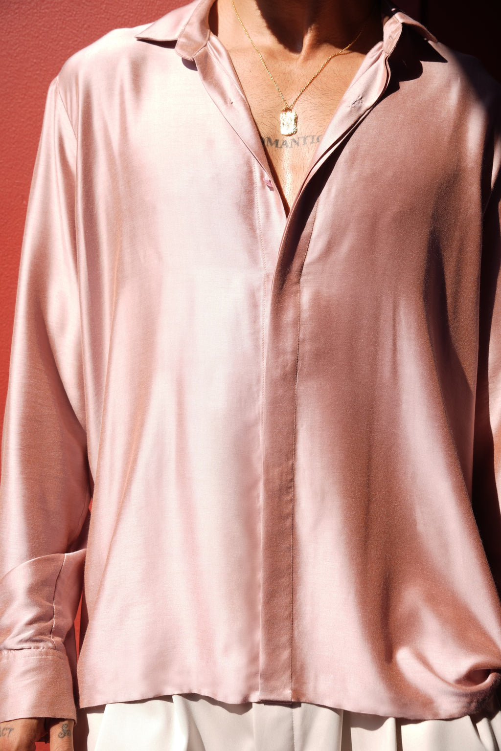 Aman Silk Shirt Blush