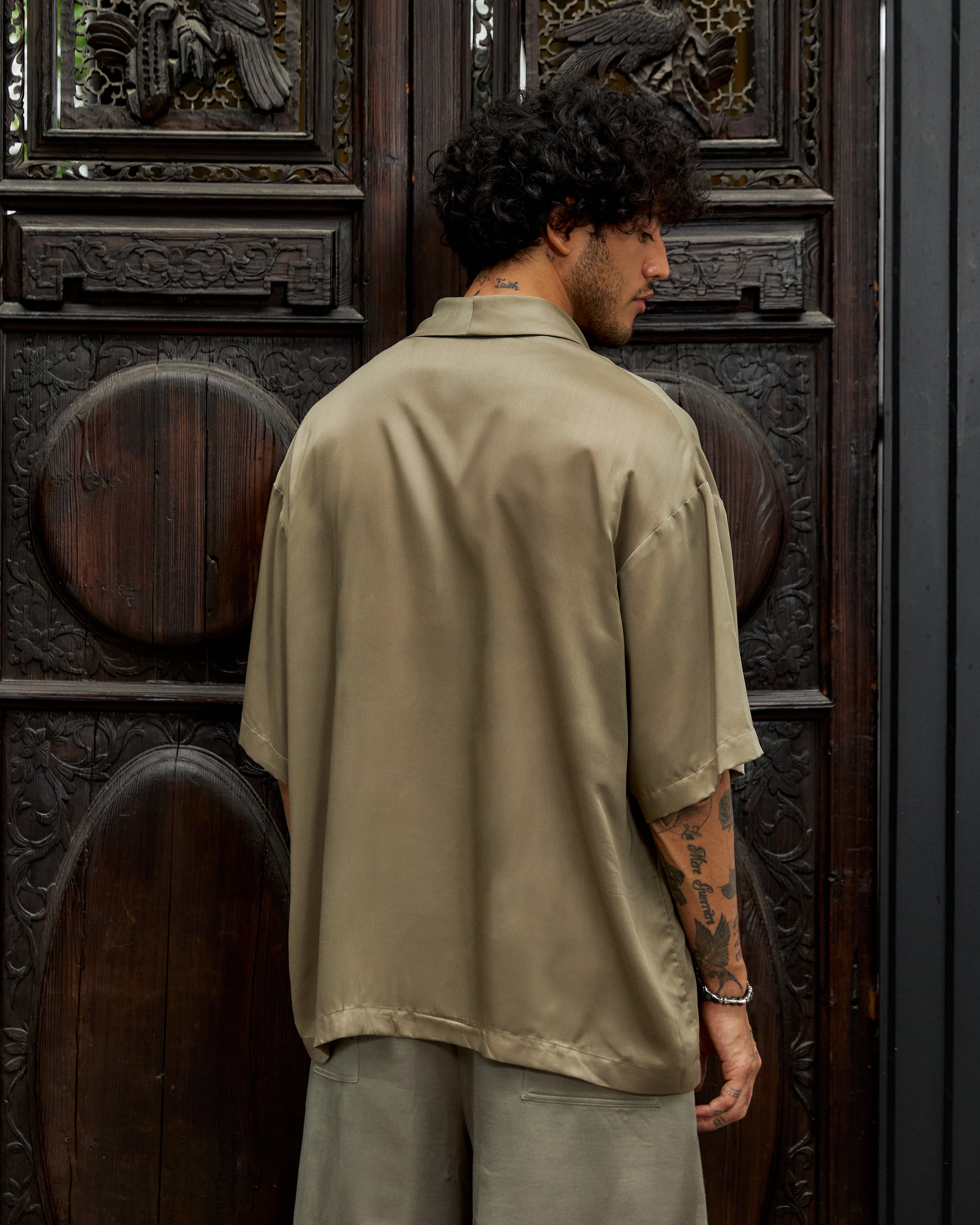 Phupa Kimono Shirt Khaki