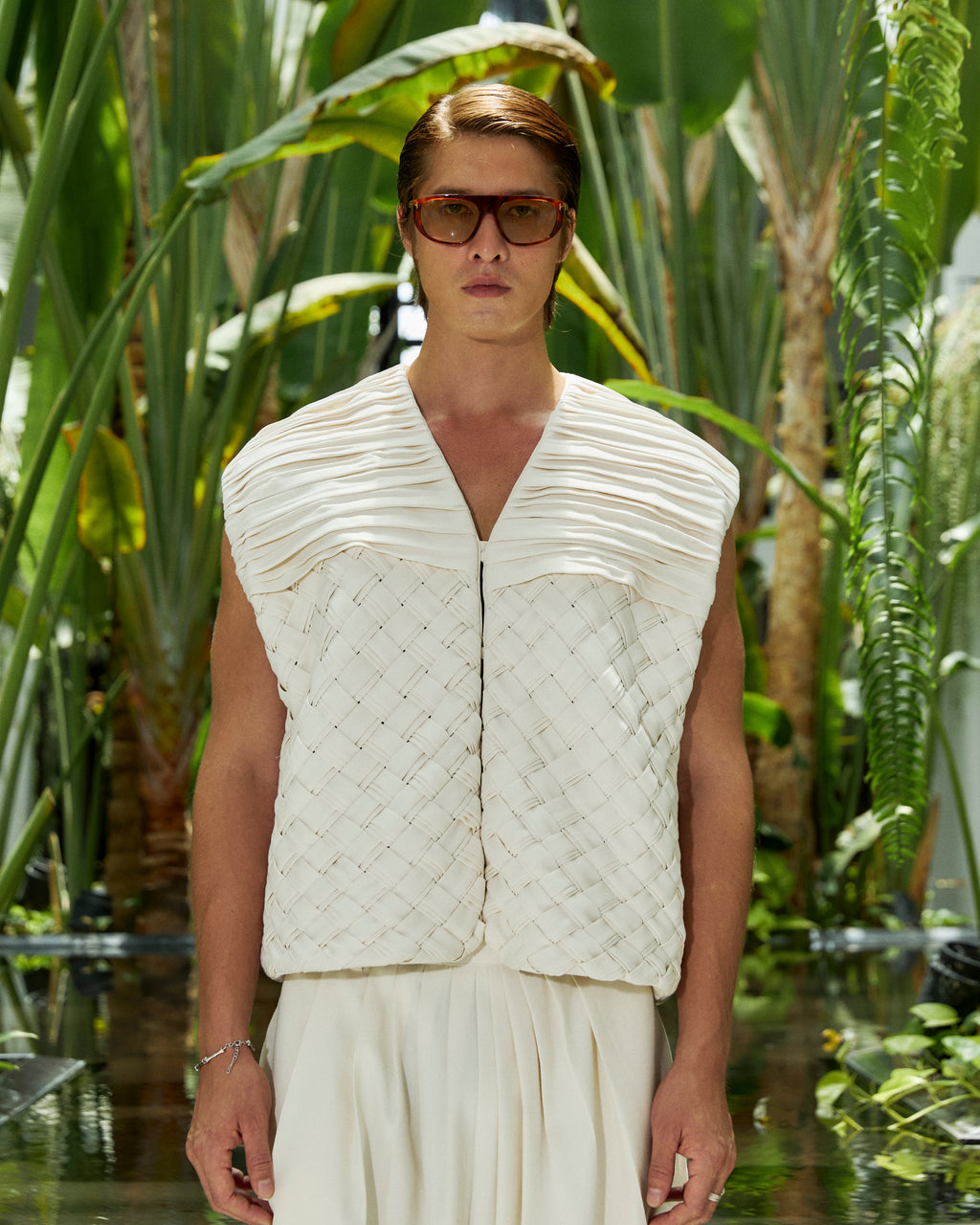 Sala Weaved Vest Ivory