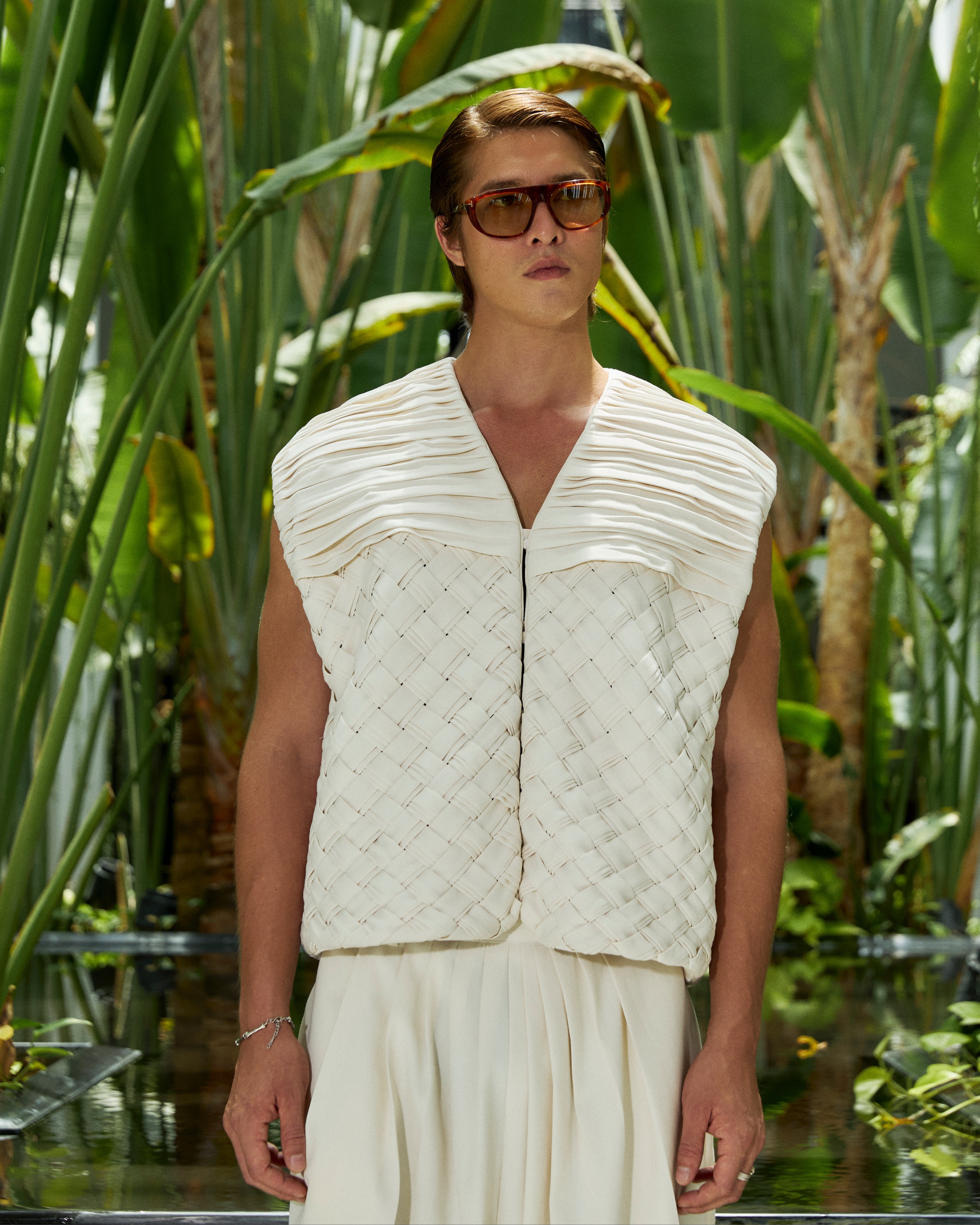 Sala Weaved Vest Ivory