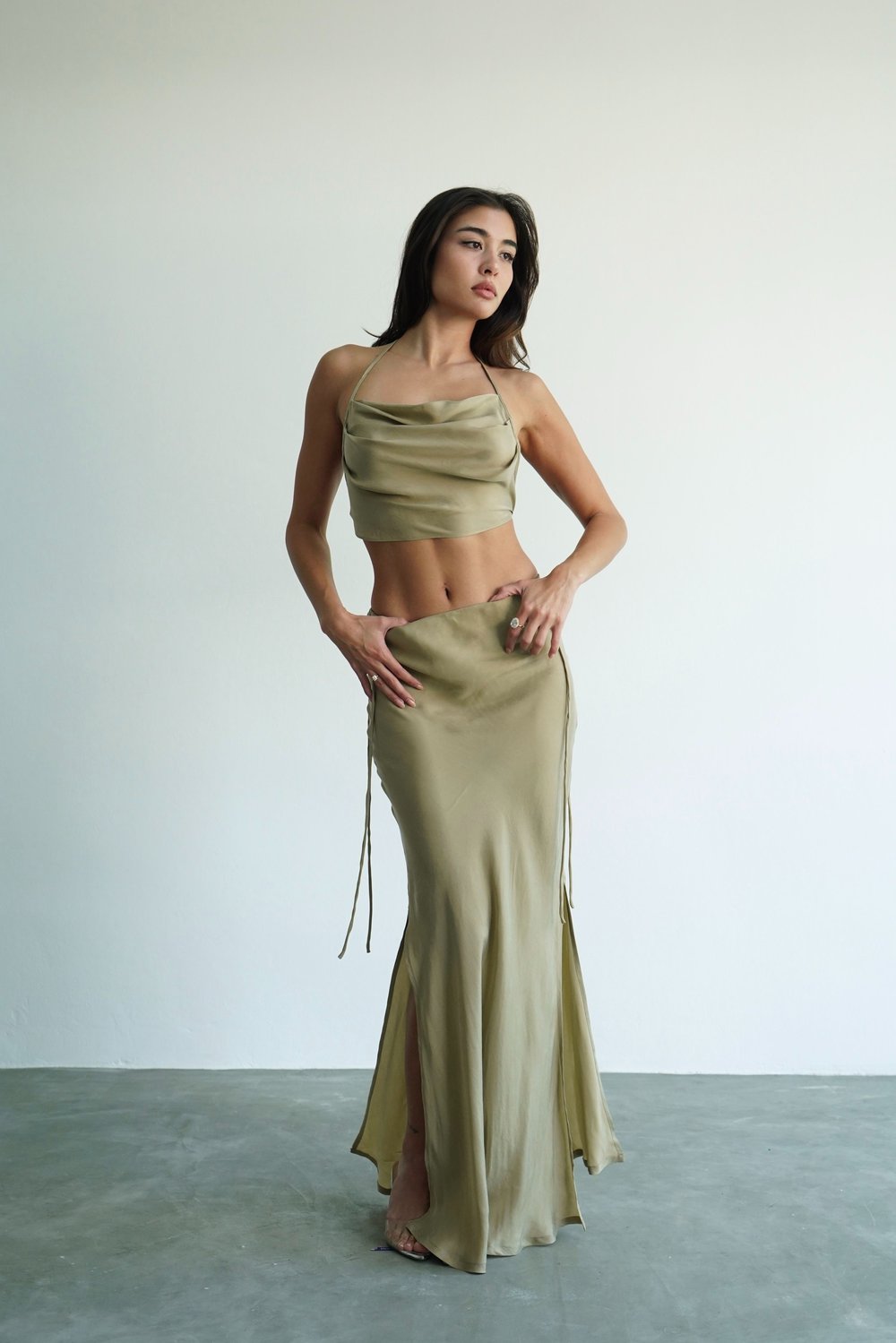 Olive Maxi Skirt