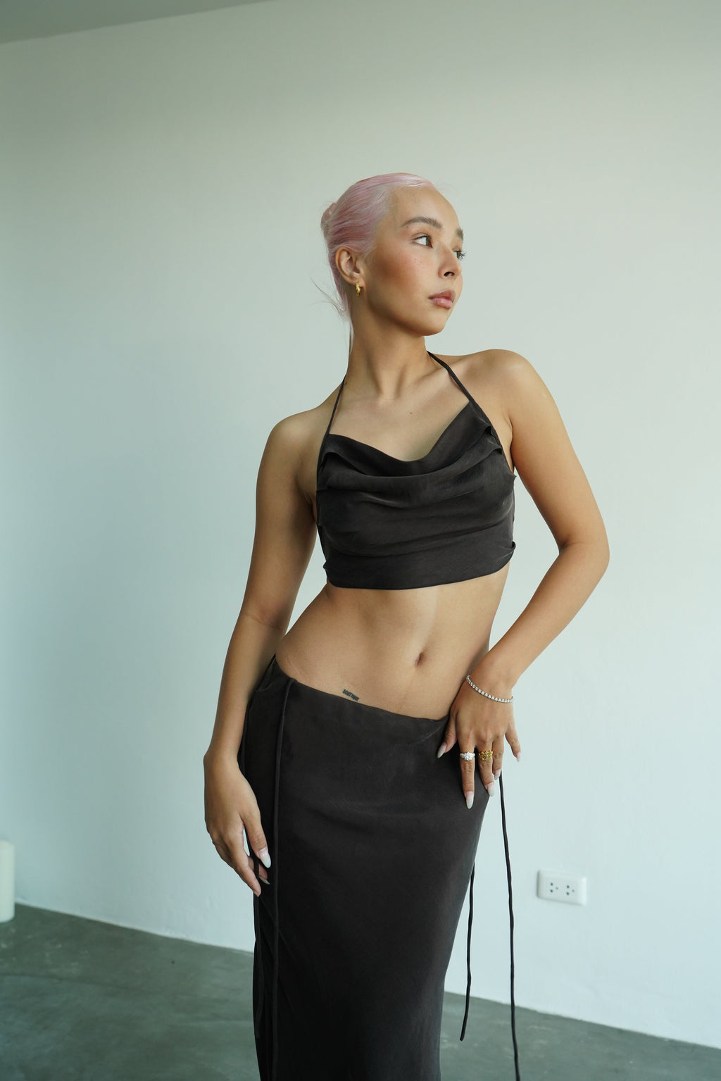 Cocoa Cowl Halter Top