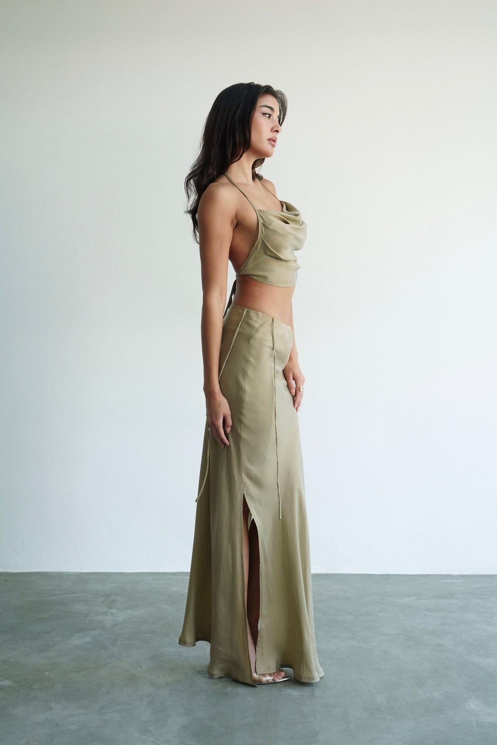 Olive Maxi Skirt