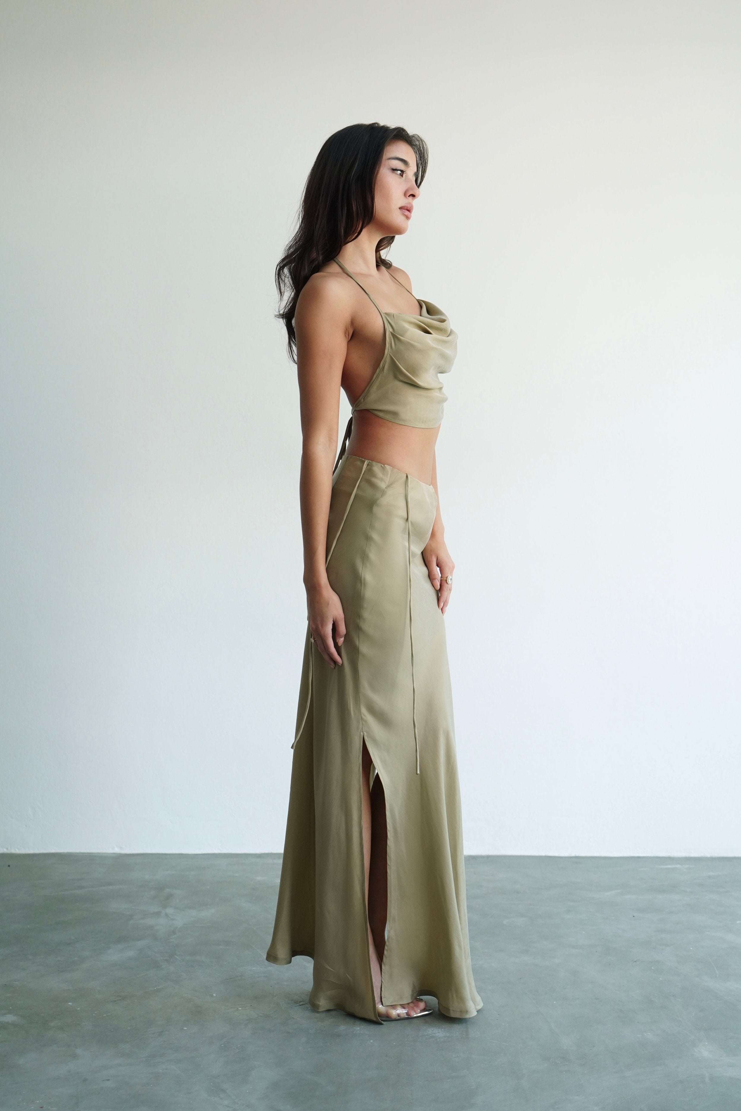 Olive Maxi Skirt